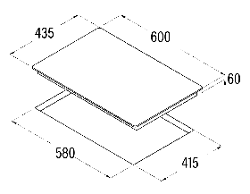 Indukční deska CATA IB 5004 BK 43 cm 4 zóny
