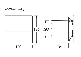 CATA e100 G sklo bílý