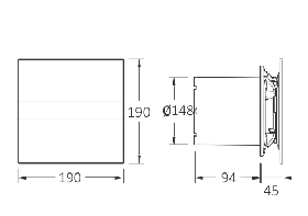 CATA e150 GT sklo časovač bílý