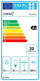 Odsavač par CATA TFH 6630 Černý výsuvný