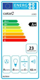 Odsavač par CATA JUNO Nerez/Černé sklo 600