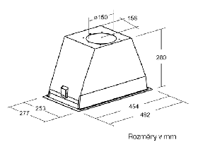 Odsavač par CATA GT PLUS 45 Nerez 450