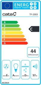Odsavač par CATA TF 2003 DurAlum Bezotisk Nerez Výsuvná 900