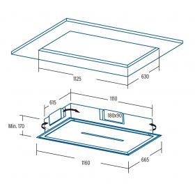Odsavač par CATA ISLA BENNU 1200 Nerez