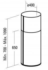 Odsavač par CATA ISLA FARO Nerez 400