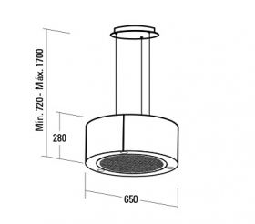 Odsavač par CATA ISLA MAGRABA 650