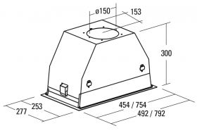 Odsavač par CATA GC DUAL 75 Bílé sklo EXTRA TICHÁ A VÝKONNÁ
