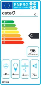 Odsavač par CATA Q Černá 900