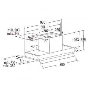 Odsavač par CATA CORONA 90 Nerez