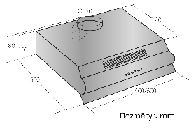 Odsavač par EMPIRE PD 101050 Bílá