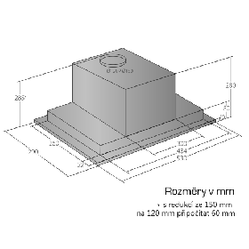 Odsavač par EMPIRE VD 215060 Bílá