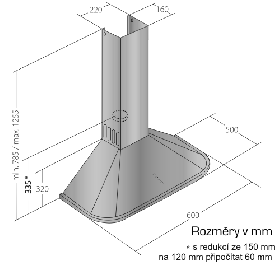 Odsavač par EMPIRE KDp 338060 + DÁLKOVÉ OVLÁDÁNÍ