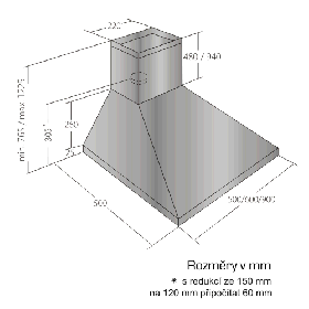 Odsavač par EMPIRE VIP KD 517090 + DÁLKOVÉ OVLÁDÁNÍ