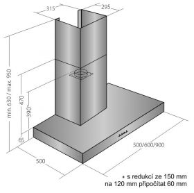 Odsavač par EMPIRE VIP KD 522090 + DÁLKOVÉ OVLÁDÁNÍ