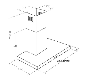Odsavač par EMPIRE VIP KD 541060 SLIM + DÁLKOVÉ OVLÁDÁNÍ