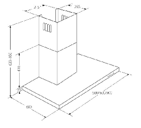 Odsavač par EMPIRE VIP KD 542060 SLIM + DÁLKOVÉ OVLÁDÁNÍ