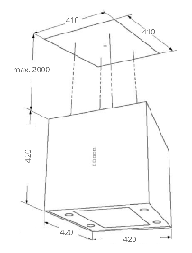 Odsavač par EMPIRE VIP LD 602040 + DÁLKOVÉ OVLÁDÁNÍ