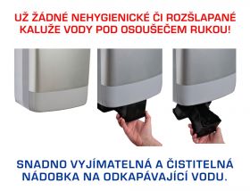 EMPIRE X DRY AUTOMATIC TRYSKOVÝ OSOUŠEČ ABS PLAST STŘÍBRNÝ