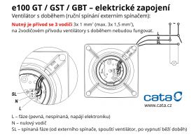 CATA e120 GT sklo časovač bílý
