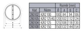 Těsná zpětná klapka 150